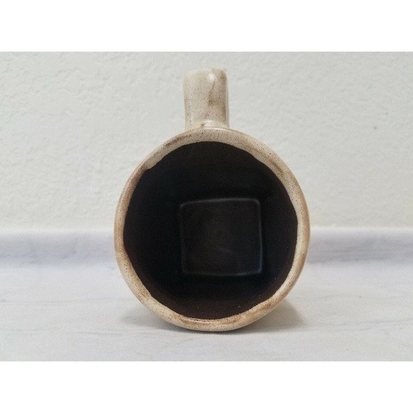 Mara Stoneware 12-Ounce Mug Brown/Tan Petroglyph Figure-Square Base - Picture 9 of 10